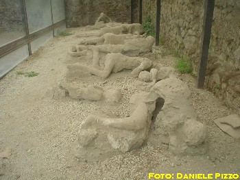 Pompei: I calchi conservati nell'orto dei fuggiaschi